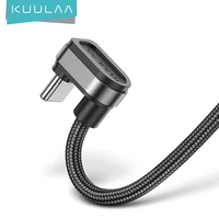 kuulaa usb c cable fast charging for samsung s10 s9 s8 xiaomi mi usb type c cable 180 degree usb c data cable mobile phone cord