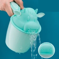 baby washing hair cup cute cartoon cow styling kids shampoo rinse cup baby shower spoons children bathing bailer kids bath tool