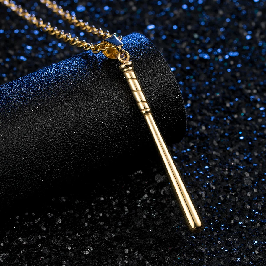 WAWFROK 2019 Sports Baseball Bat Pendant &amp Necklaces Men 316L Stainless Steel Charm Softball Pendants Chain Necklace | Украшения и