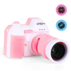 Розовая электронная цифровая камера, игрушки для детей, подарки на день рождения, мини-проектор, видеокамера для девочек и мальчиков, обучающие игрушки
