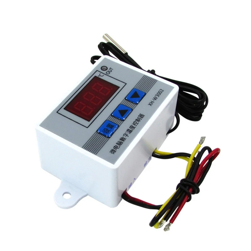

Цифровой регулятор температуры XH-W3002, термостат W3001, 110 В, 220 В, 12 В, 24 В, фоторегулятор температуры