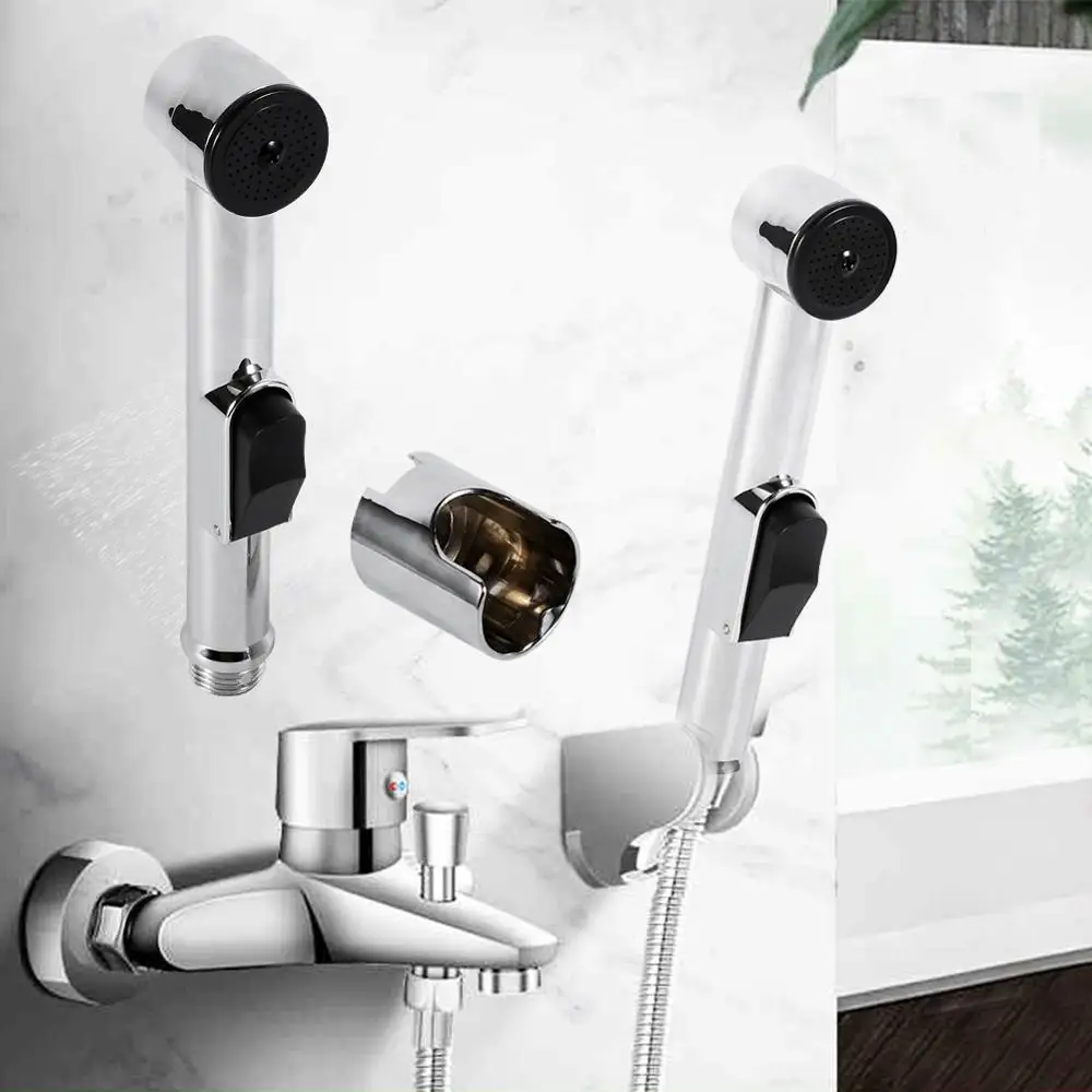 Ручной портативный биде-распылитель для ванной хромированный АБС-пластик Shattaf