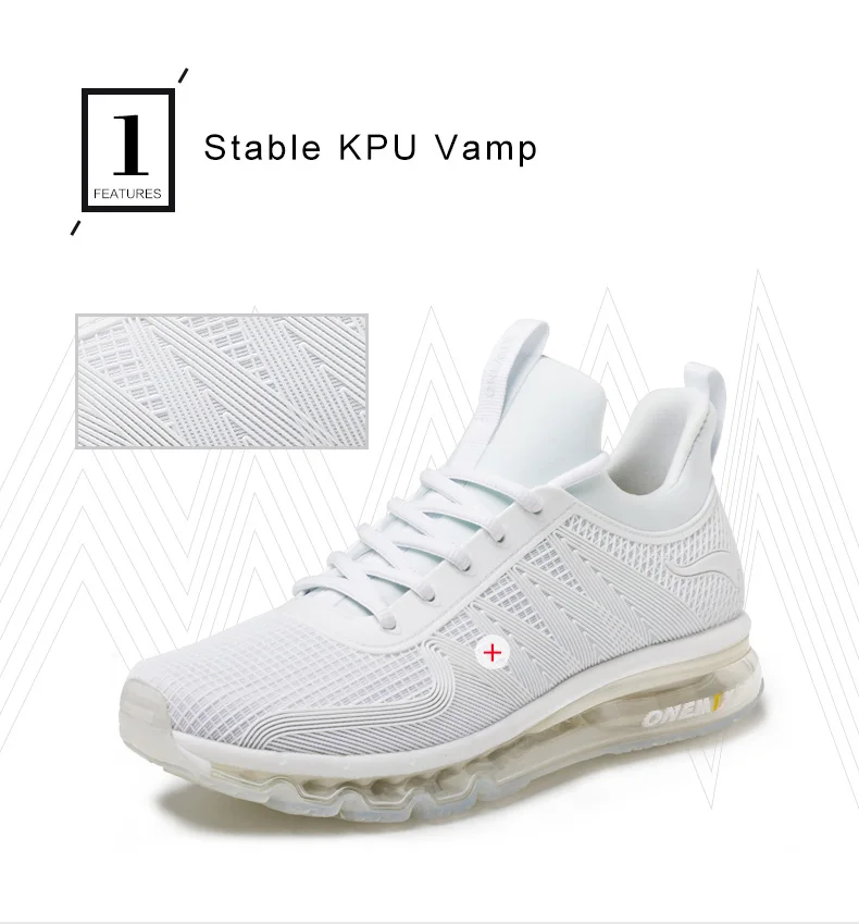 Мужские кроссовки с воздушной подушкой ONEMIX Оригинальные черные