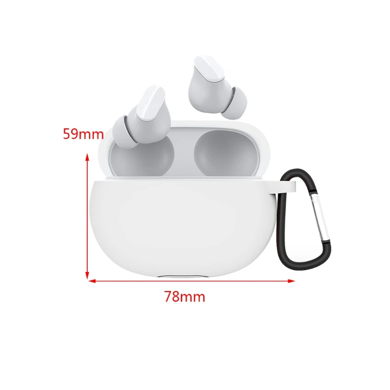 

Soft Silicone Protective Cover Shell Anti-fall Earphone Case Compatible with-B-eats -Studio Buds Wireless Earbuds 95AF