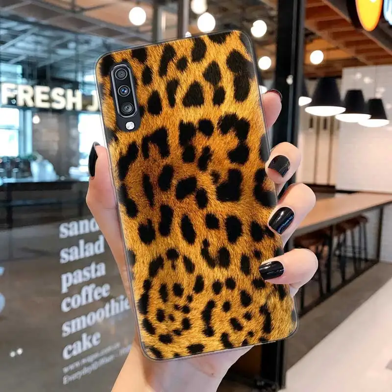 Чехол с тигровым леопардовым рисунком Пантеры для Samsung A51 A71 A52 A72 4G искусственный