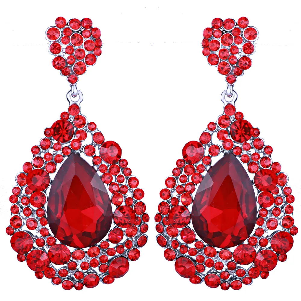 Женские длинные серьги с австрийским кристаллом элегантные для свадьбы Новое