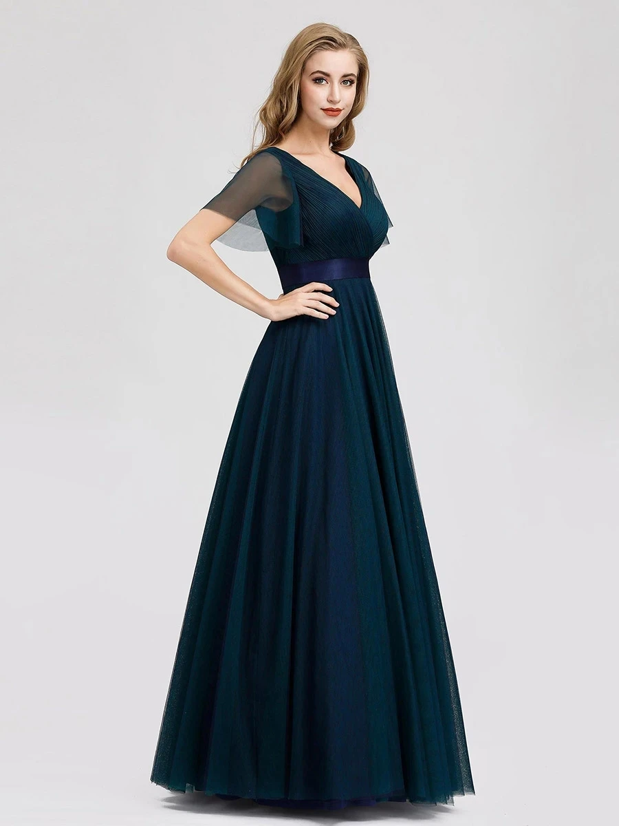 

Women's V-Neck A-Line Floor-Length Wholesale Bridesmaid Dresses