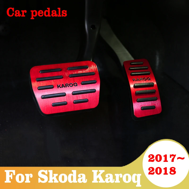 

Для Skoda Karoq 2017 2018 автомобильные педали акселератора, педали тормоза, нескользящий чехол, накладки, аксессуары для отделки