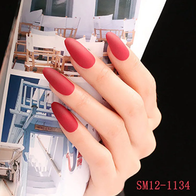 Маникюрные накладные ногти в форме балерины 24 шт.|Накладные ногти| |