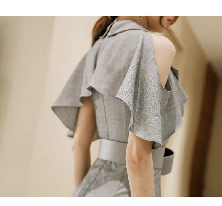 

2020 Sale Vestidos Mujer Women Fashion Ol Temperament Slim Sexy Hollow Shoulder Hips Long Section Professional Women's Clothing