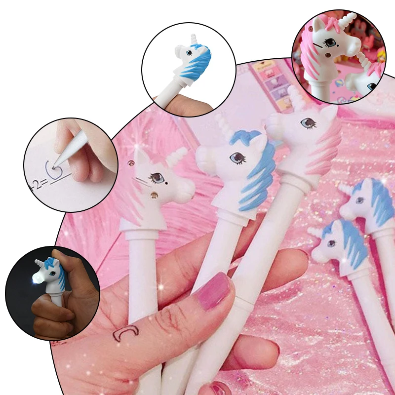 Глобальный единорог мультфильм Фонарь ручка креативный Мультфильм светящийся