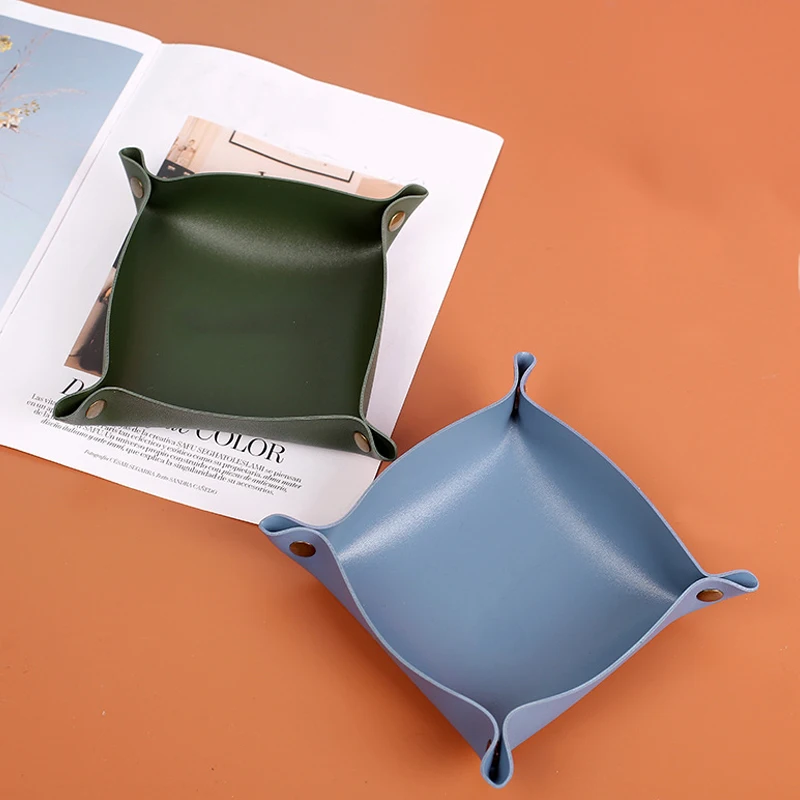 Настольный лоток для хранения кожаных ключей украшение дома костей кошелек