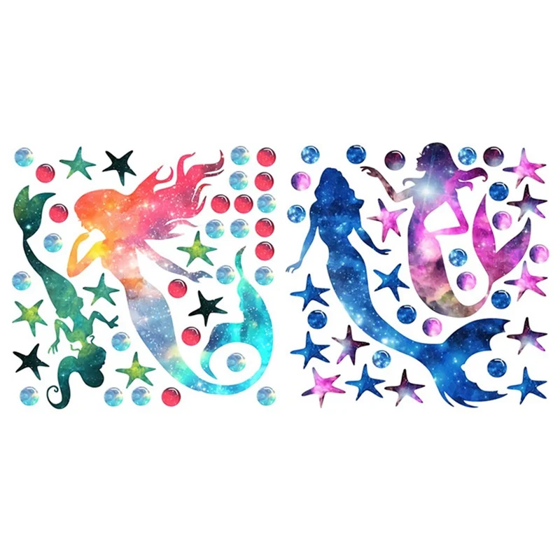 Новые виниловые настенные стикеры со Звездной русалочкой забавные мультяшные