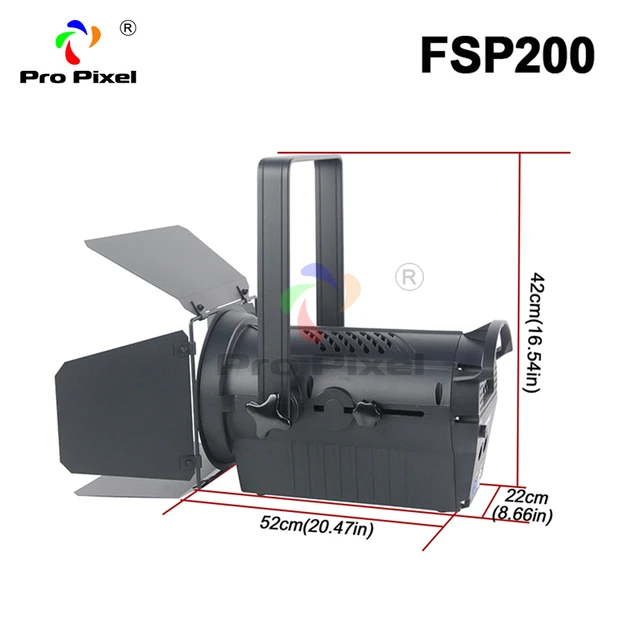 1pcs LED Fresnel Spotlight 200W WW with Manual zoom Studio Theater Concert Meeting TV Show Stage DJ Lighting Effect Equipment 2