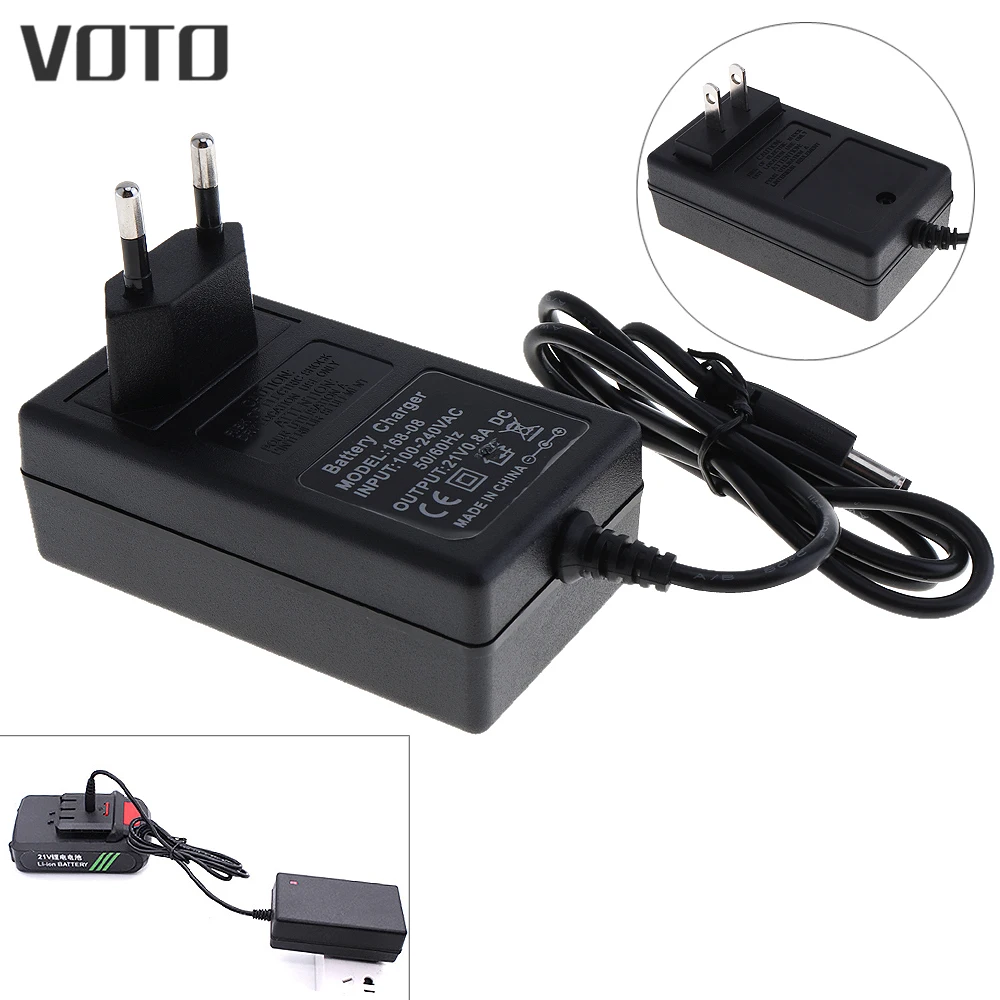 Зарядное устройство для электроинструмента 110 см EU US адаптер питания черного 21 В