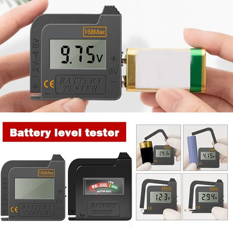 

Battery Tester Capacity Tester High-precision Battery Power Tester Battery Capacity Tester For AA 9V 1.5V Button Cell Battery