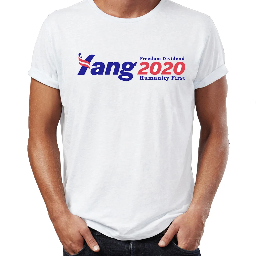 Мужская футболка Andrew Yang 2020 Gang Freedom Dividend Democracy Dollar John Awesome Art Tee | одежда