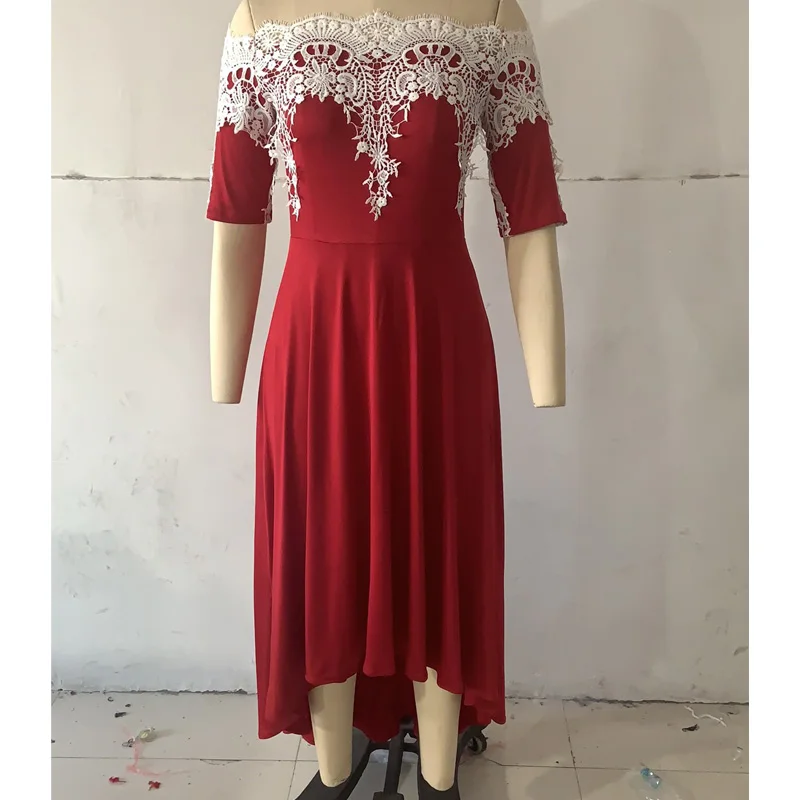 

Strapless Embroidery Summer Dress Women 2020 Elegant Sexy Slash Neck Formal Long Party Maxi Dress