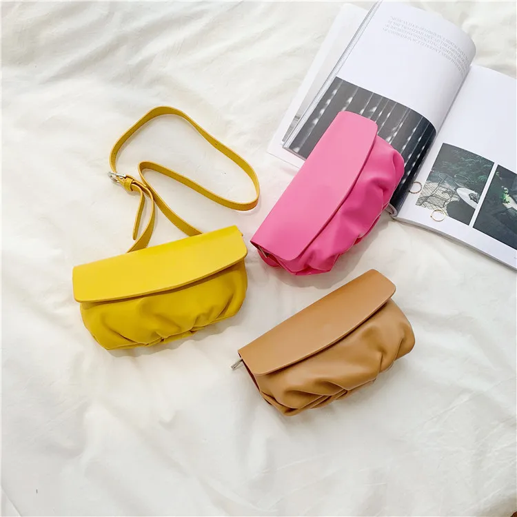 Small New Women Fashion Handbag Shoulder Bags Waist Purse PU Leather Simple Ladies Messenger Hobos Bag