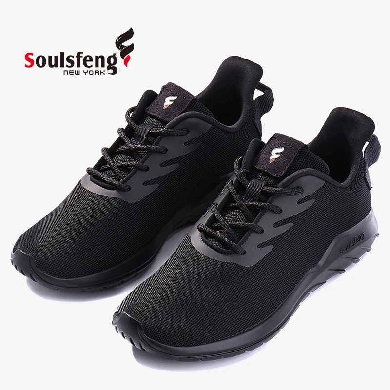 Soulsfeng 2021 Original Winter Summer Dual-use Running Shoes Non-slip Lightweight Shock-absorbing Black Knitted Sneakers