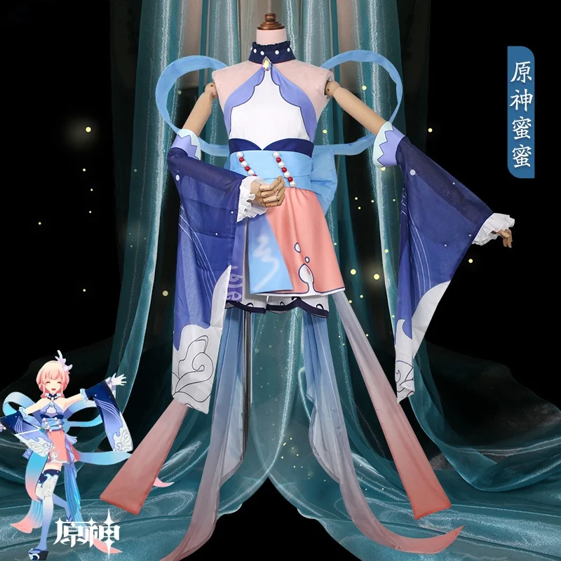

Anime! Genshin Impact Mimi Game Suit Lovely Dress Uniform Cosplay Costume Halloween Carnival Party Outfit For Women 2021 game