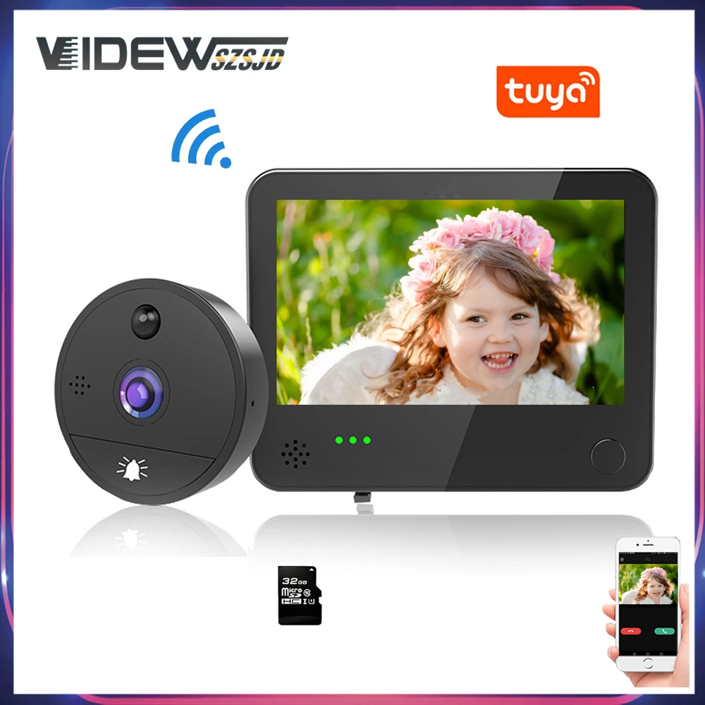 

Wireless Doorbell Camera To Door Entry Tuya Remote Control Outdoor WIFI 1080P Video Door Bell With Monitor For Home