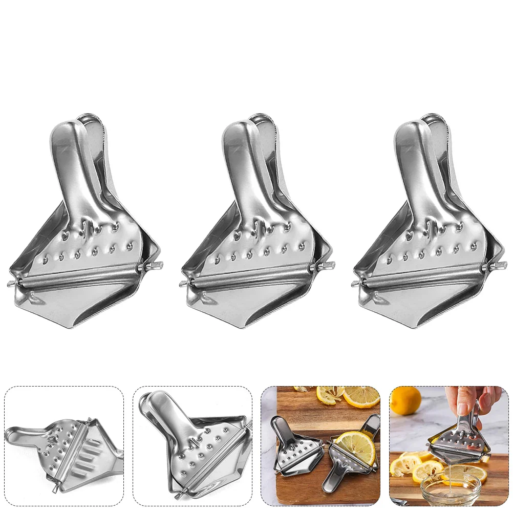 

5Pcs Manual Fruit Juicers Stainless Steel Lemon Clips Fruit Juicers (Silver)