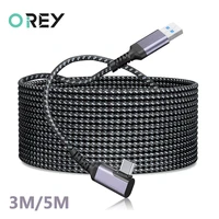 5m 3m data line charging cable for oculus quest 2 link vr headset usb type c data transfer usb a to type c cable vr accessories