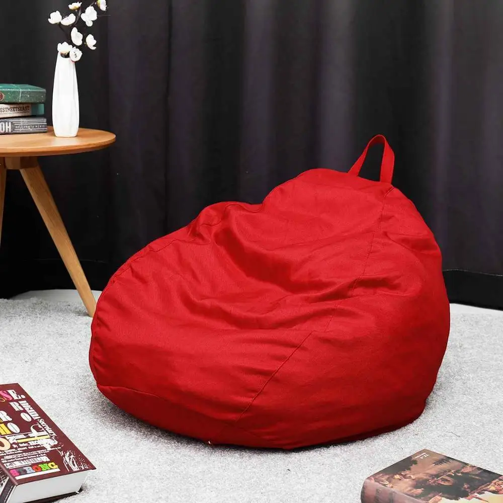 Чехлы для диванов Lazy BeanBag стулья без наполнителя из льняной ткани мешок отдыха