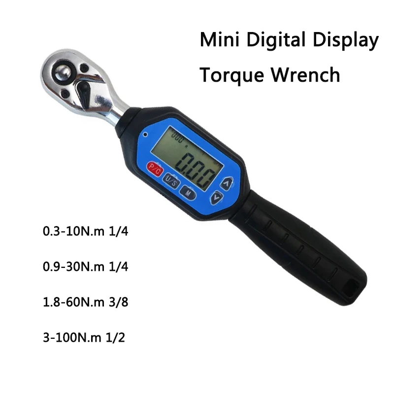 10-100N.m Digital Torque Wrench Adjustable Mini 2% Accuracy Professional Bike Car Repair Digital Torque Wrench Tools