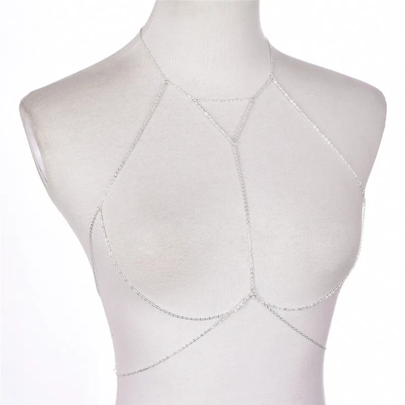 Женское многослойное колье с V-образным вырезом