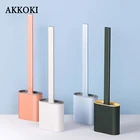 Силиконовая щетка и держатель для унитаза, настенные мягкие Аксессуары для волос с крышкой, набор аксессуаров для ванной комнаты, товары для дома