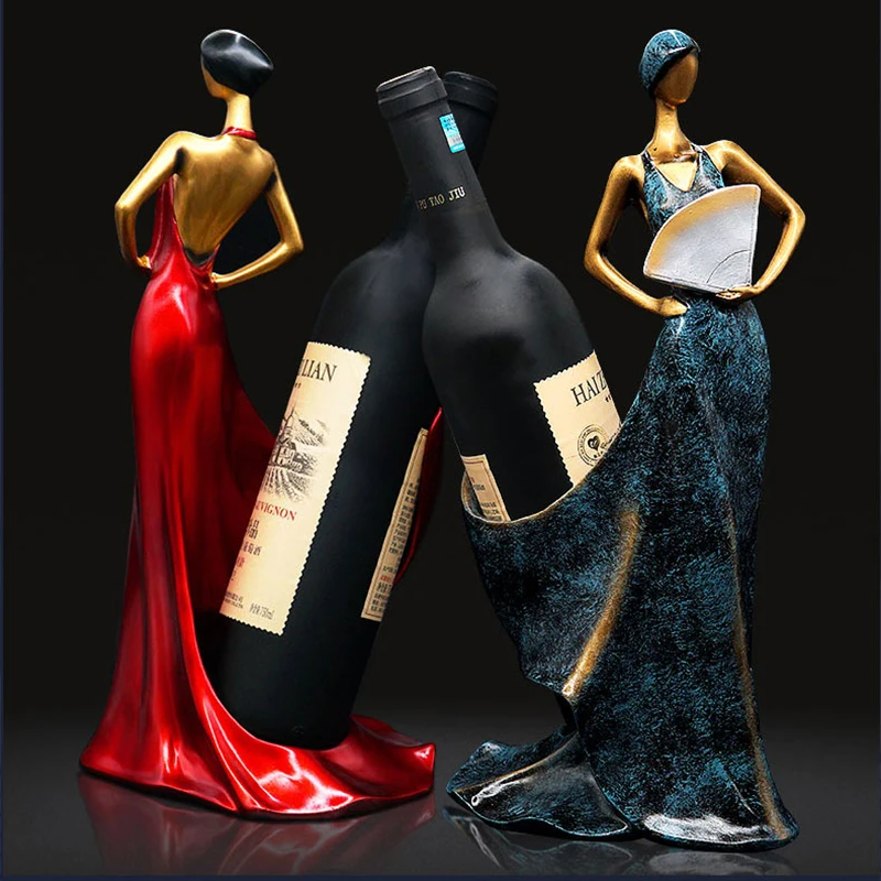 

Wine Bottle Display Stand Home Decor Beer Bottle Organizer Holders Table Decoration Wedding Ornament Girl Model Display Stand