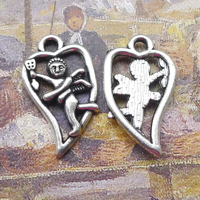 

Подвеска в виде Ангела из античного серебра, 15 шт./лот, 13 мм * 23 мм, Подвески для изготовления ювелирных изделий ручной работы