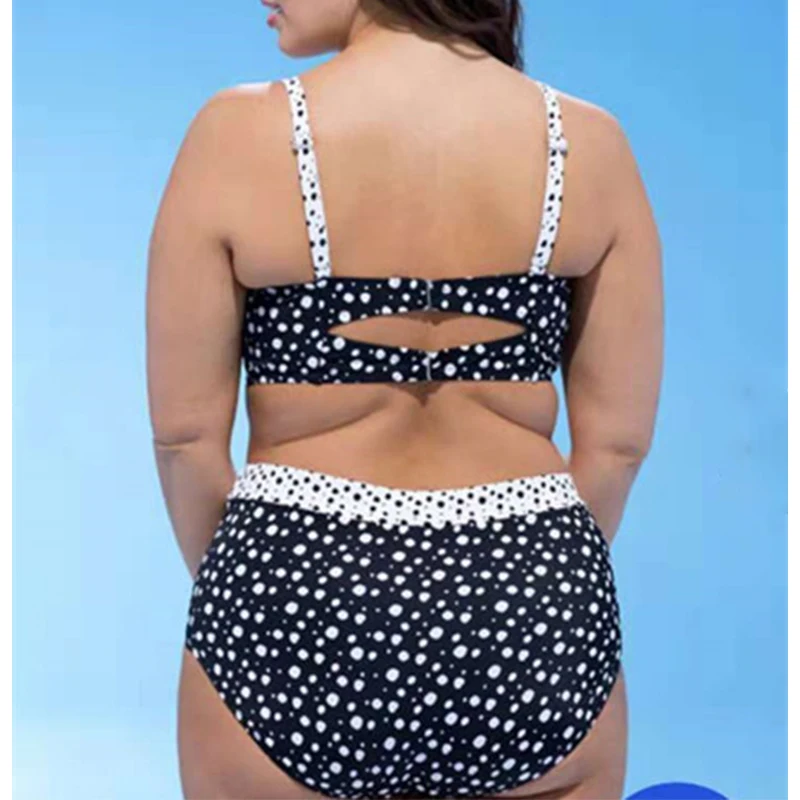 2020 женский купальник большого размера ретро-бикини в горошек пикантный модный