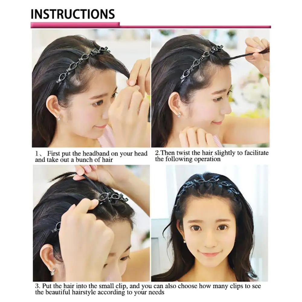 Горячая Распродажа новый стиль двухслойная заколка для волос взрослых повязка