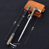 sword alloy weapon model 22cm sheath knife unblade office decoration pendant exquisite keychain collection toys birthday gifts