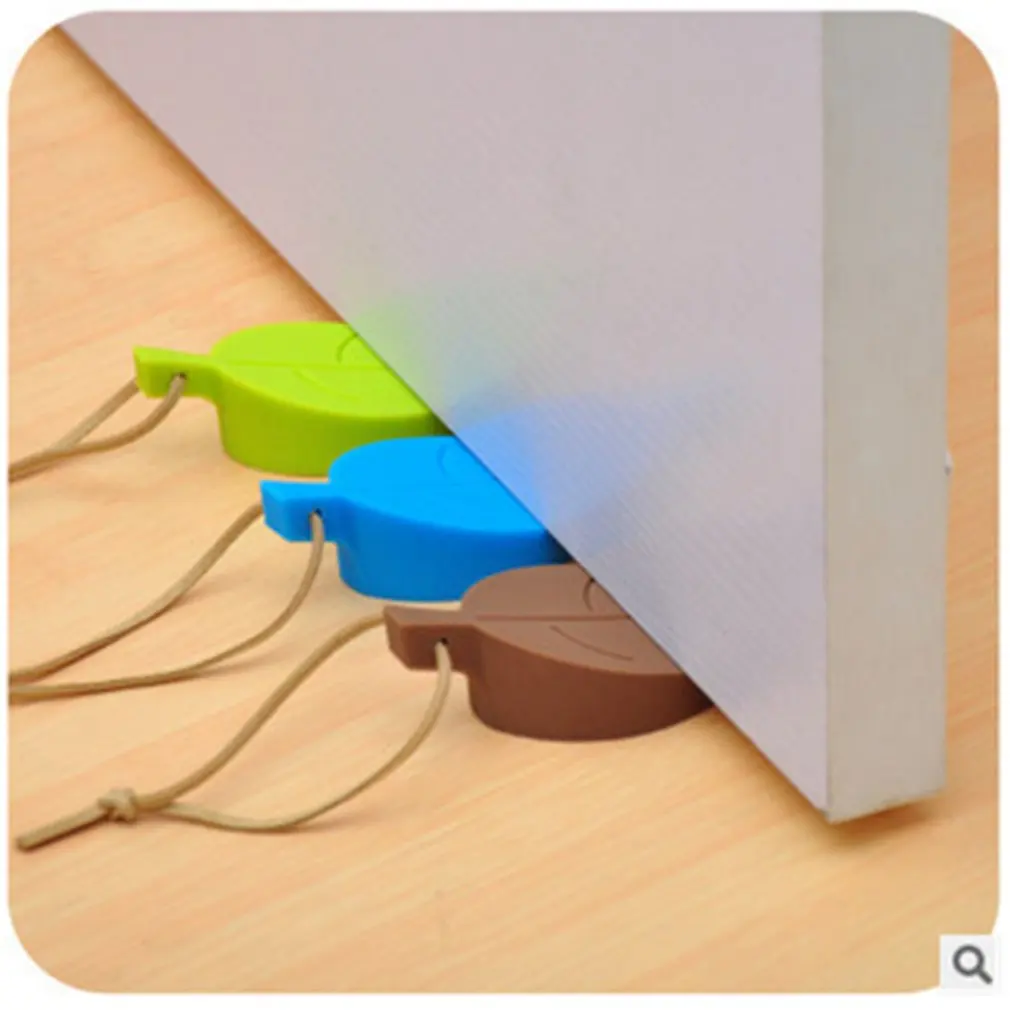 

Creative Home Leaves Door Stop Stopper Door Wedge Baby Safety Doorstop Wedge Finger Protector for Home Garden Office