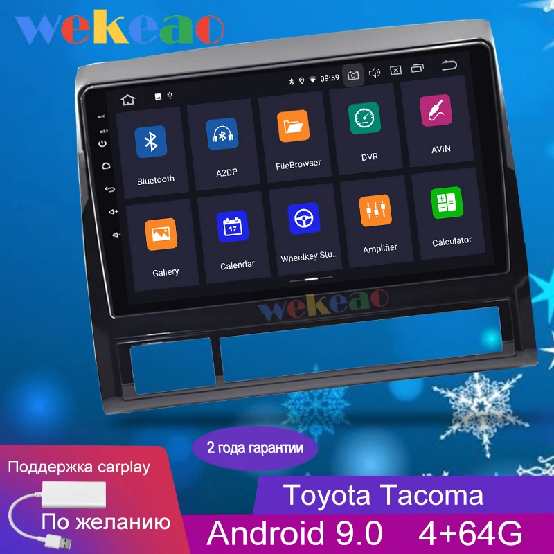Wekeao сенсорный экран 9 'Ƈ Din Android 0 автомобильный Dvd мультимедийный плеер для Toyota
