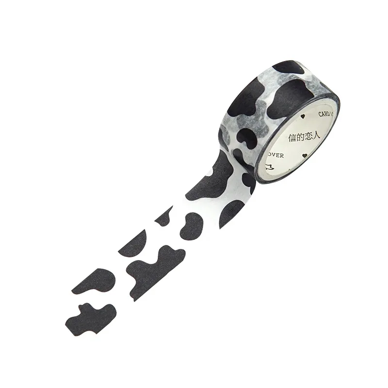 

1 Roll Milk Cow Washi Paper Decorative Tape Stickers Stick Label