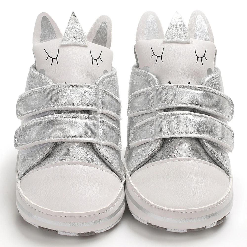 Блестящая обувь из искусственной кожи для новорожденных девочек мягкие