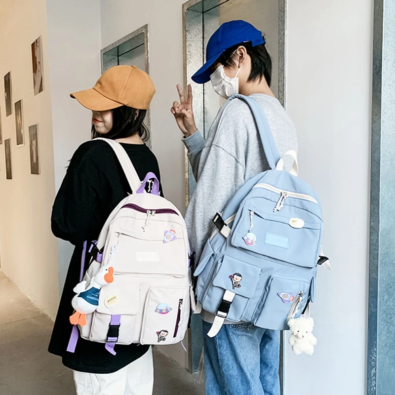 

Women Backpack Girls School Bag Fashion Female Travel Mochila Kawaii Waterproof College Bookbag Nylon Rucksack
