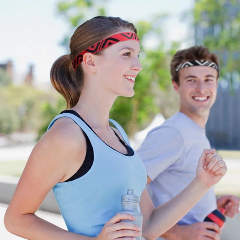 

Sweatband Sports Gym Headband Anti-Slip Women Men Breathable Basketball Fitness Yoga Volleyball Cycling Hair Band