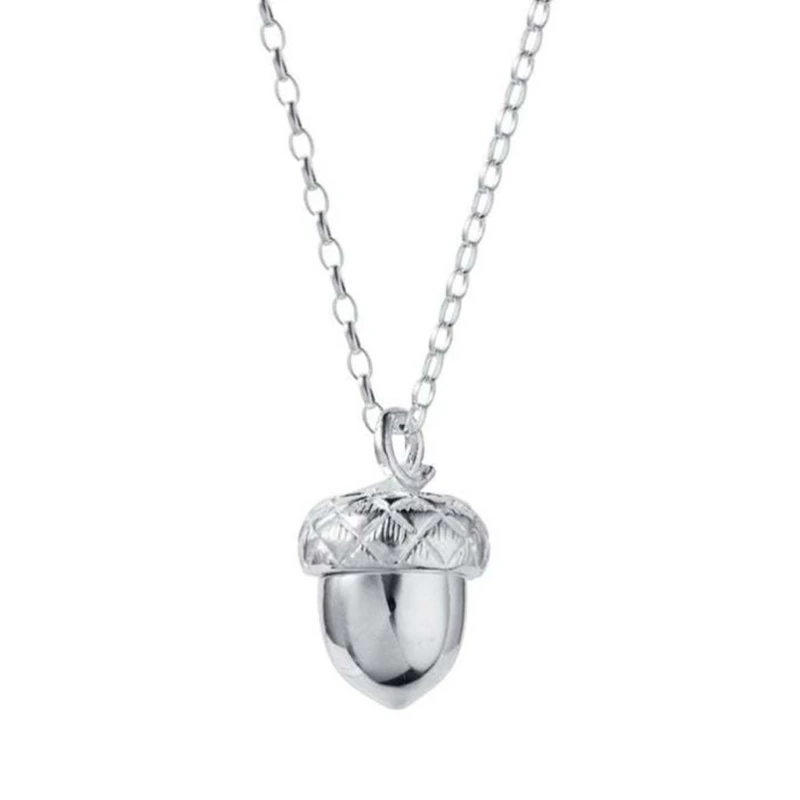 

Acorn Pendant Necklace Can Open Pinecone Heart Acorn Charm Pendant Women Jewelry