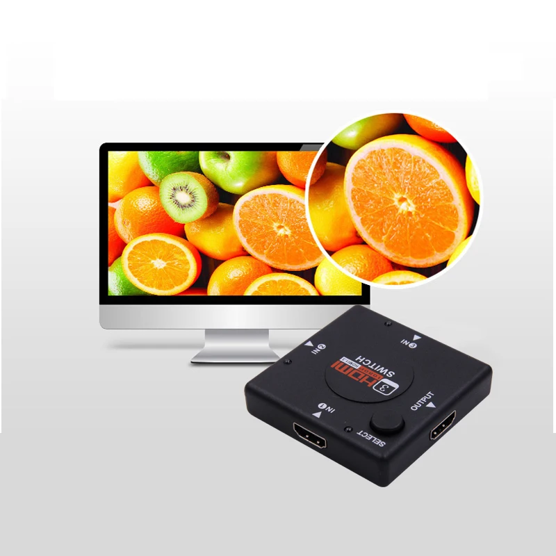 3-в-1 выход Mini 3 Port HDMI-совместимый переключатель сплиттер коробка для HDTV 1080P видео