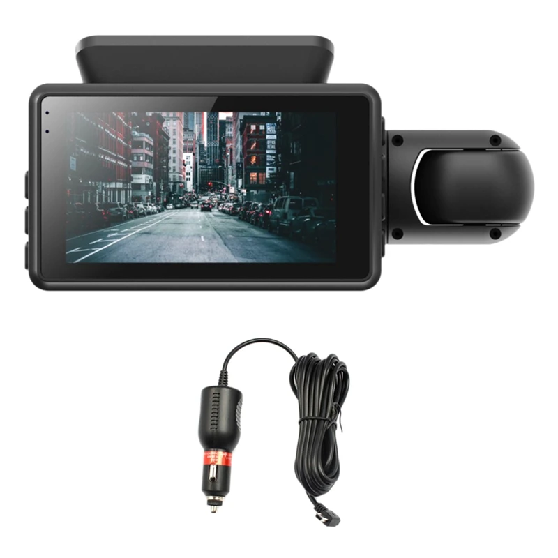 

Car DVR Camera 360 degree Lens FHD Dash Cam 1080P IPS Sn Night Vision Parking Monitoring -Driving Recorder