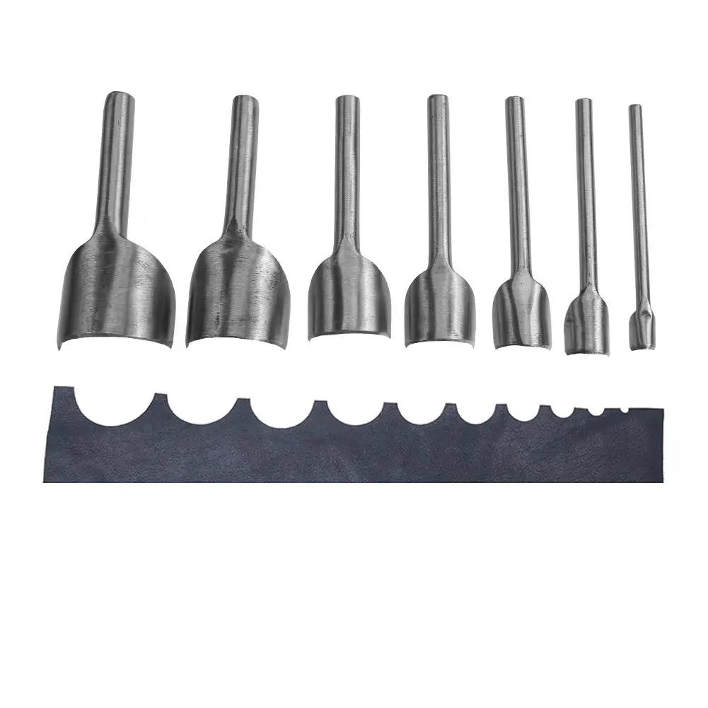 7 шт. Кожа Craft Инструменты полукруглая режущая удар кожа ручной инструмент