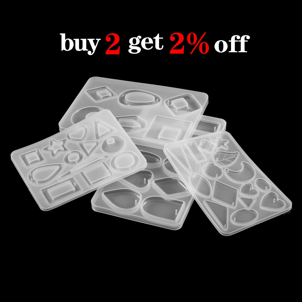 11Styles Geometric Figure Silicone Mold Jewelry Earrings Epoxy Resin Mold Set DIY Jewelry Handmade Making Finding Tools Supplies