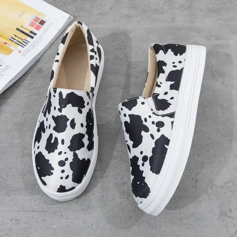 

Women's Spring Casual Shoes 2021 Female Platform Leopard Print Shoes Women Fashion Slip-On Flat Shoes Zapatos De Mujer Zapatos