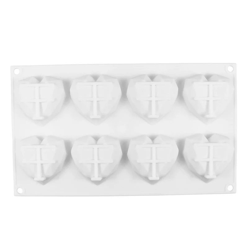 

Silicone Mold Creative Heart Shaped Diamond Love Silicone Mold Cake Baking diy Mousse Chocolate Grinding Tool Baking Accessories